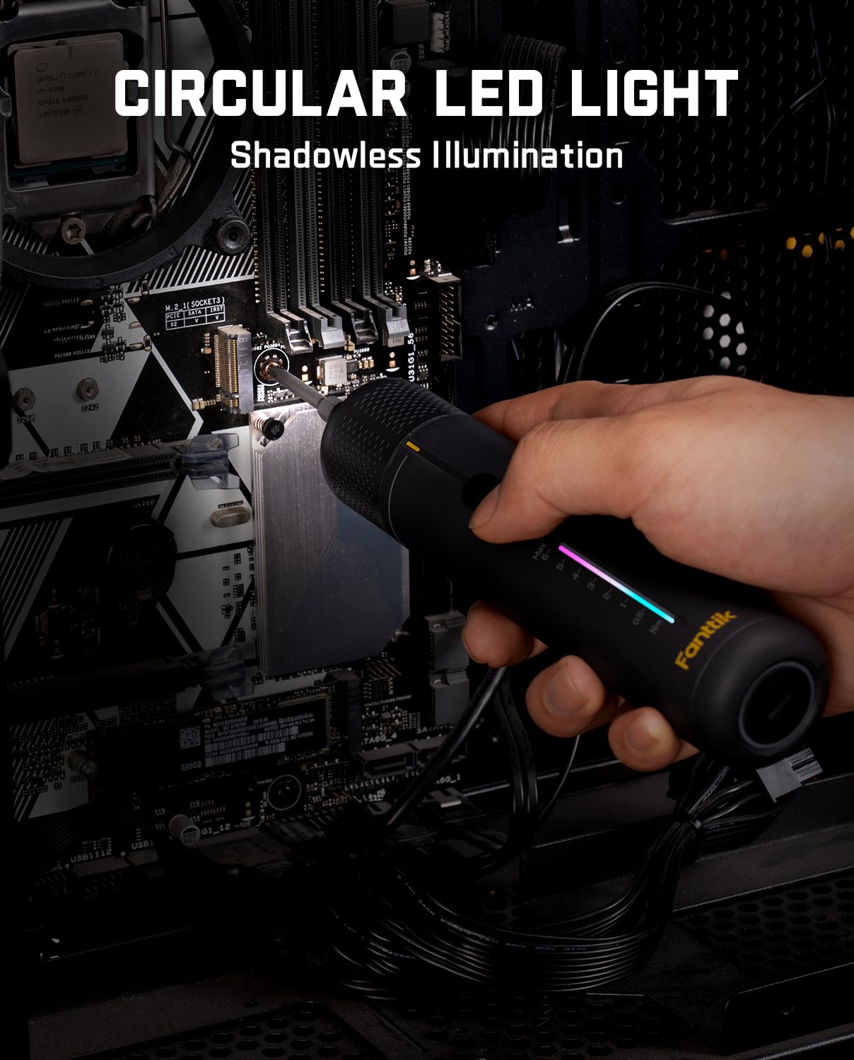 Fanttik S2 Pro LED work light brightens dim work surfaces