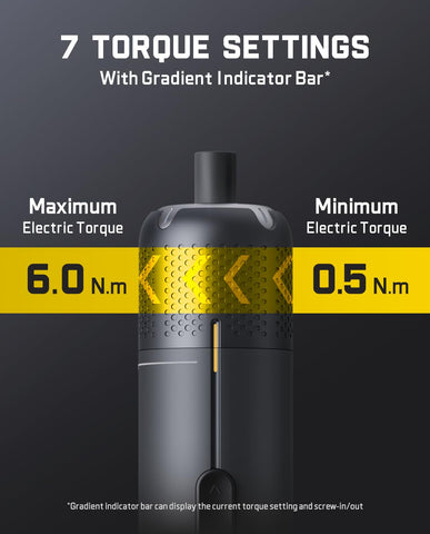 Fanttik S2 Pro offers 7 torque settings from delicate to strong tasks
