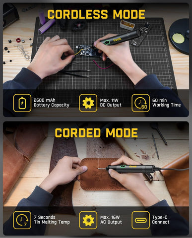 Fanttik T1 Max 2600mAh battery enables wireless soldering up to 60 minutes
