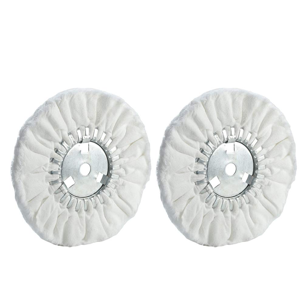 Fanxiang 10-inch white flannel airway buffing wheel closeup for cooler polishing