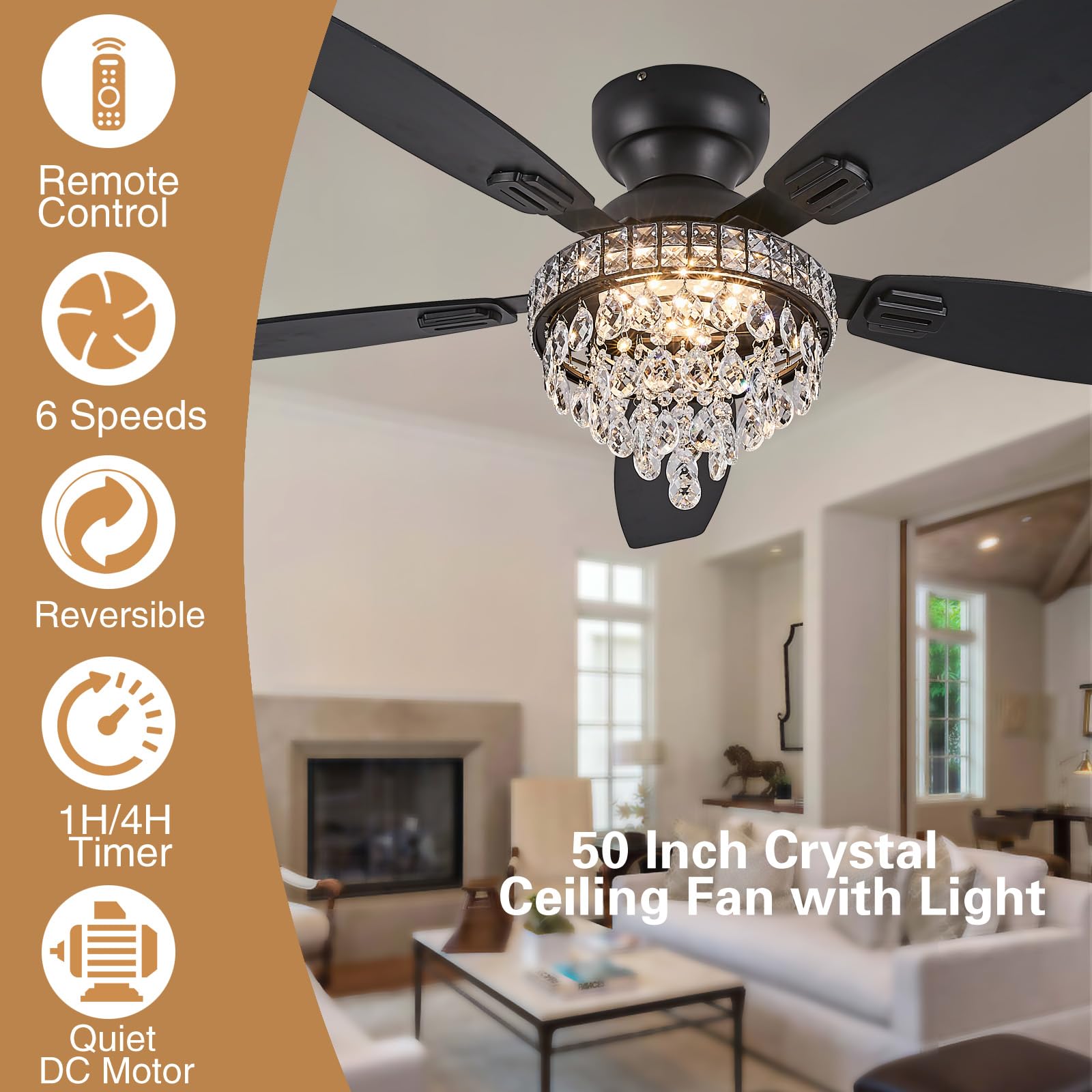 Fanyank flush mount ceiling fan blends cleanly with the ceiling