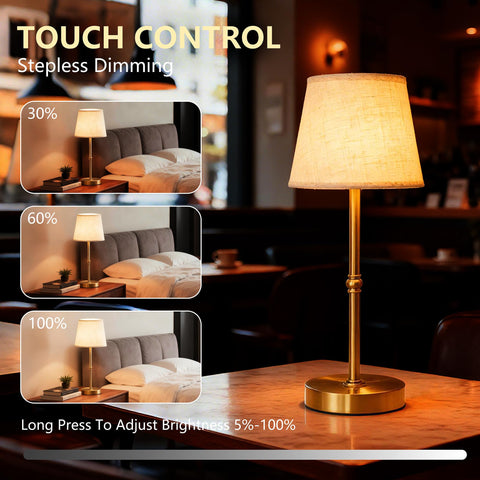 FAPEMIH Bedside Lamp bronze metal finish adds a modern decor touch.
