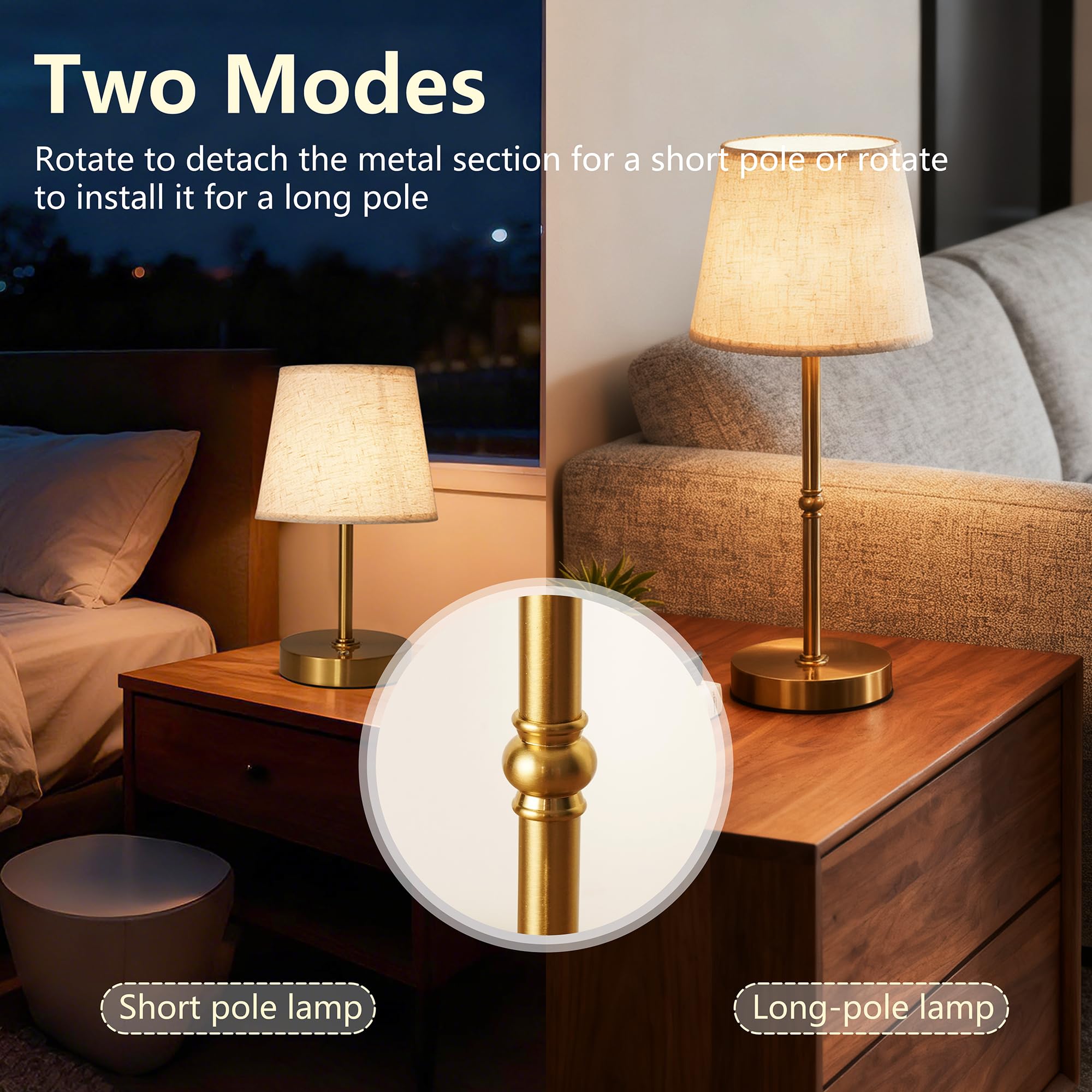 FAPEMIH Bedside Lamp demonstrates long runtime at low brightness for evenings.
