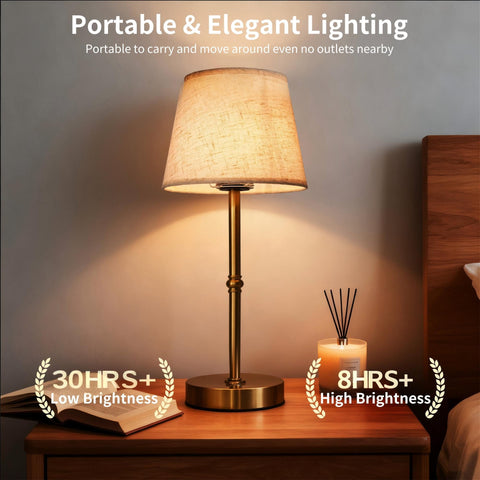 FAPEMIH bedside lamp with touch base control for easy brightness changes