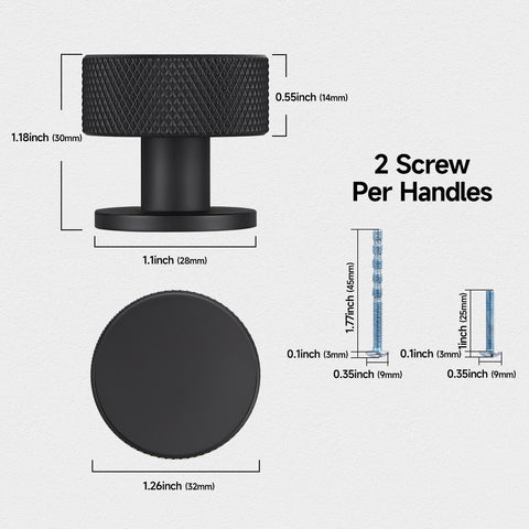 FAPUAL matte black knobs on a drawer front for a cohesive look.