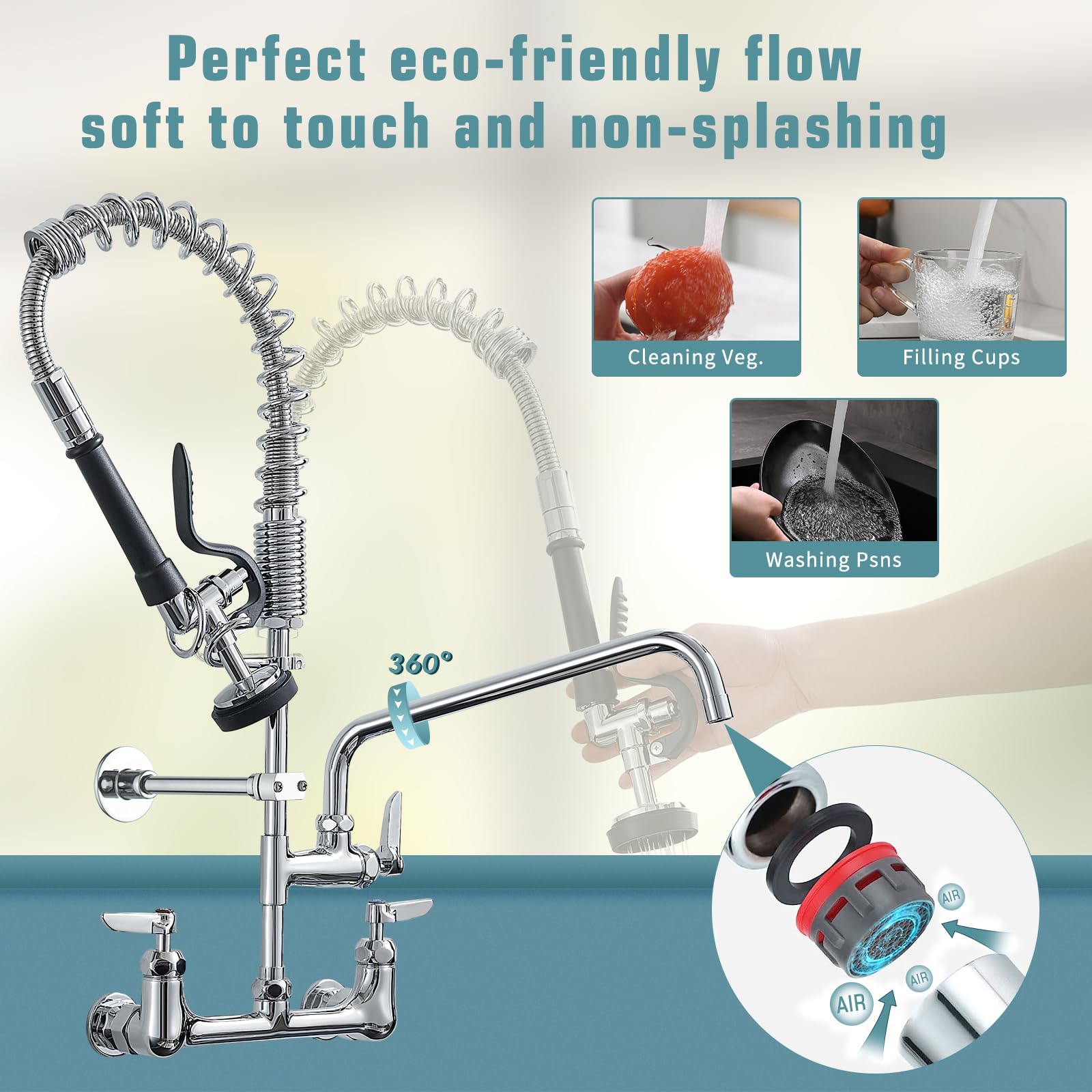 Fapully removable nozzle for adapter changes and versatile washing