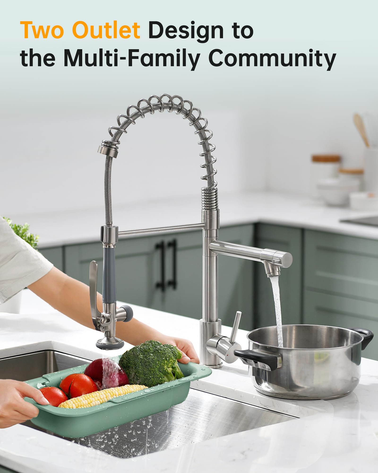Fapully brushed-nickel metal body close-up highlighting corrosion-resistant craftsmanship.