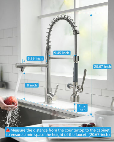 Fapully single-handle control simplifies temperature and flow.