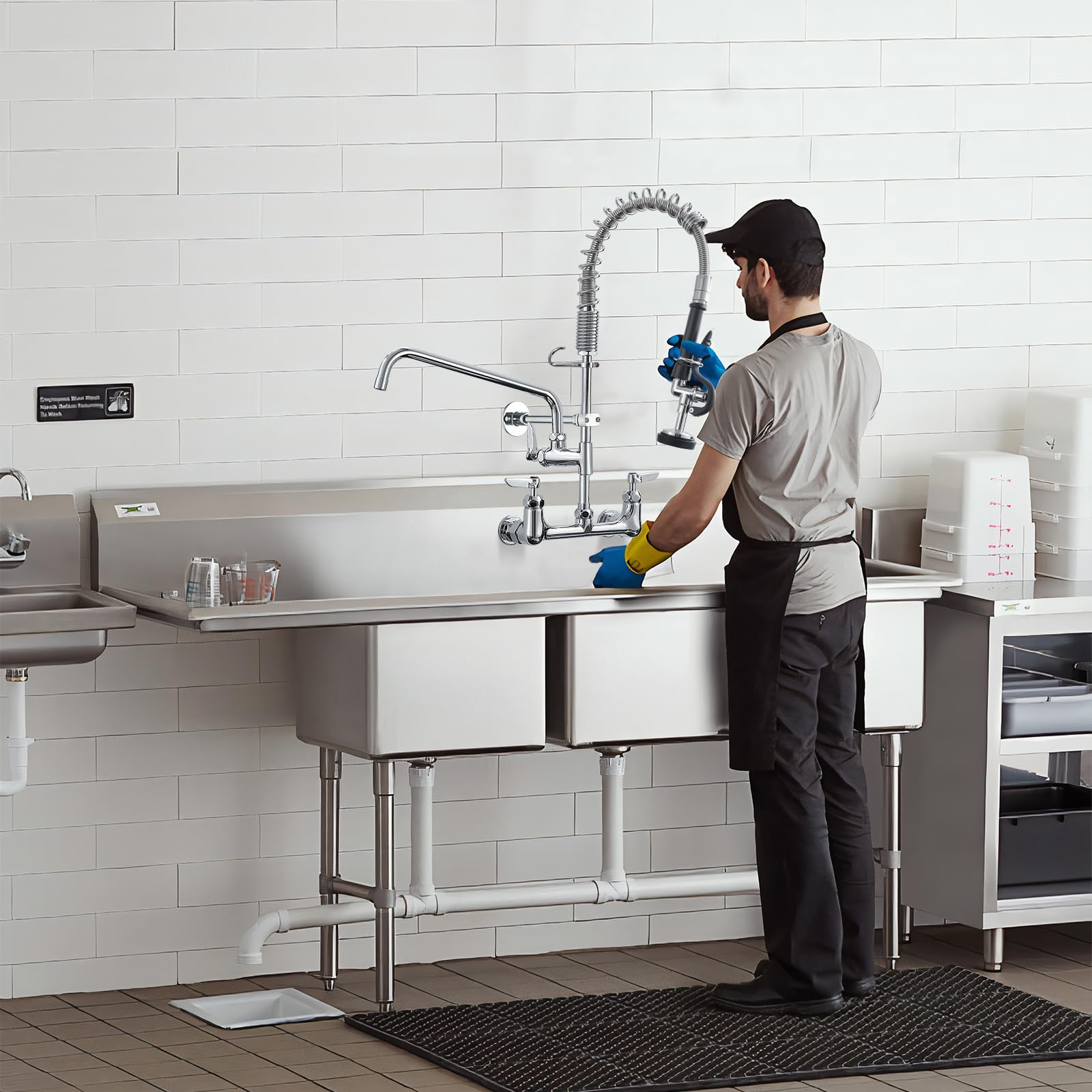 Fapully 25-inch height faucet ideal for tall pots and multi-compartment sinks