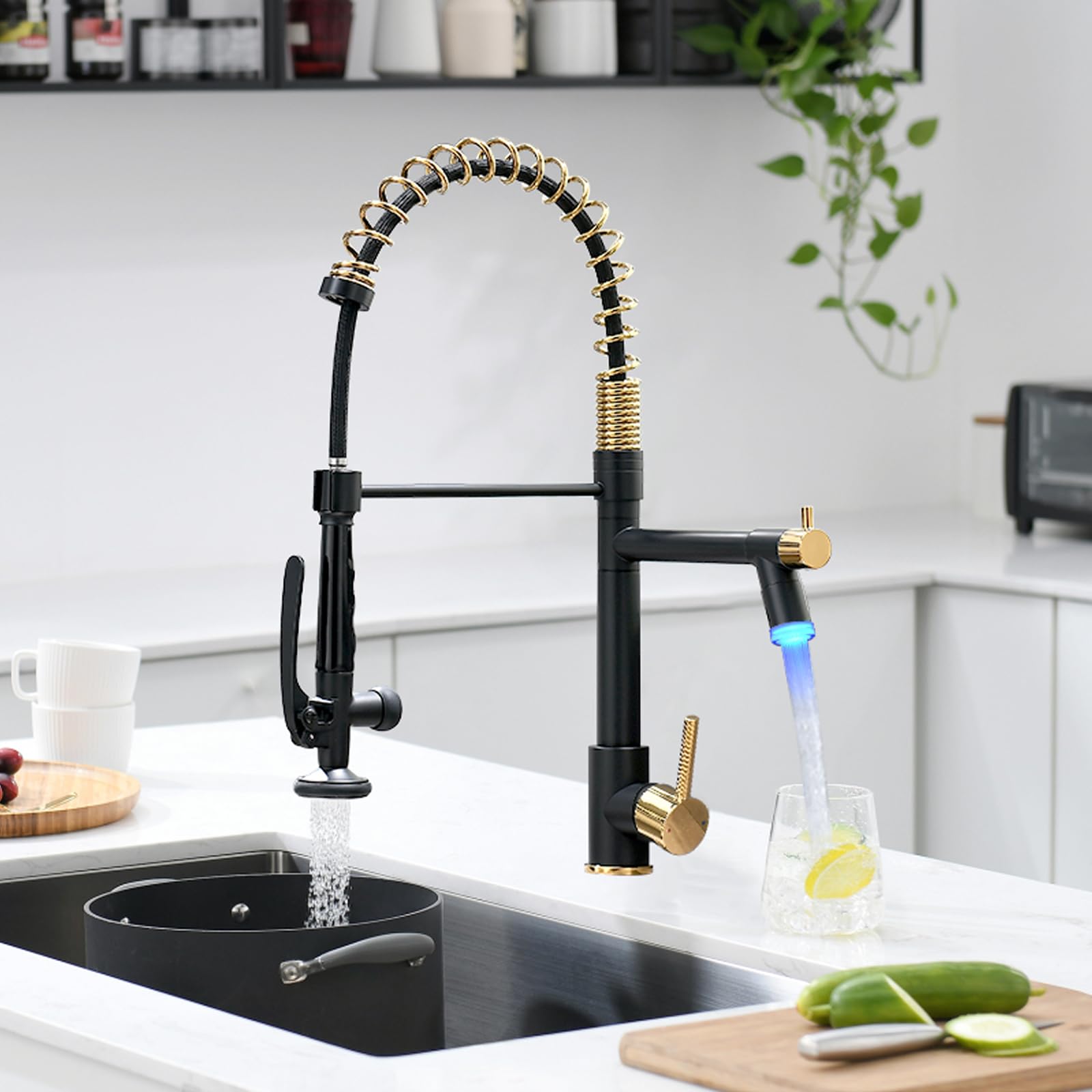 Fapully pull-down faucet high-arc design for easy filling