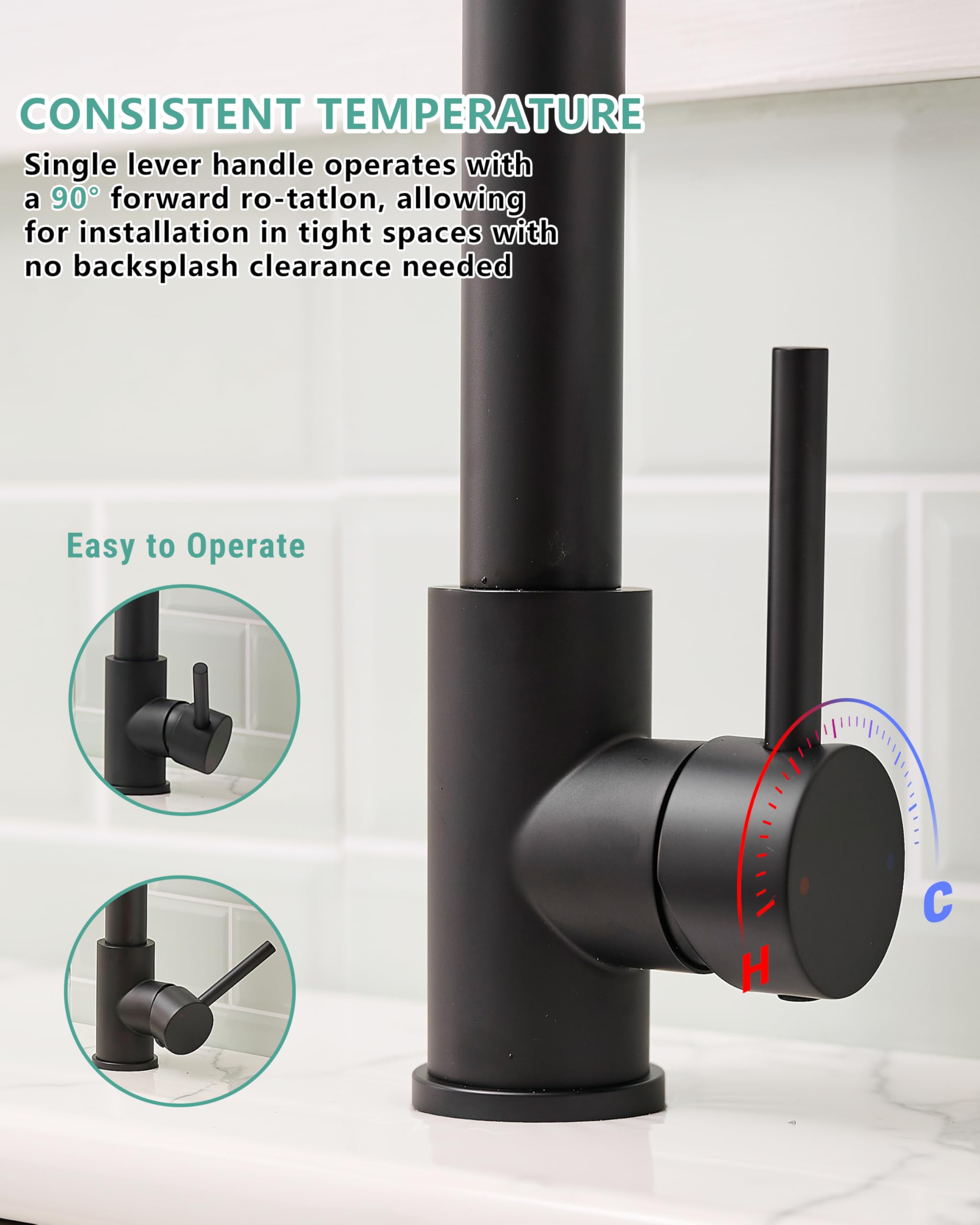 Fapully rust-resistant matte black finish maintains showroom look.