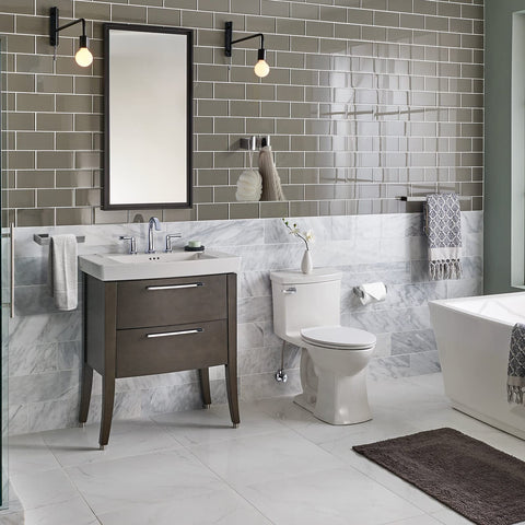Fapully 5-7 inch toilet paper holder keeps essentials within reach.