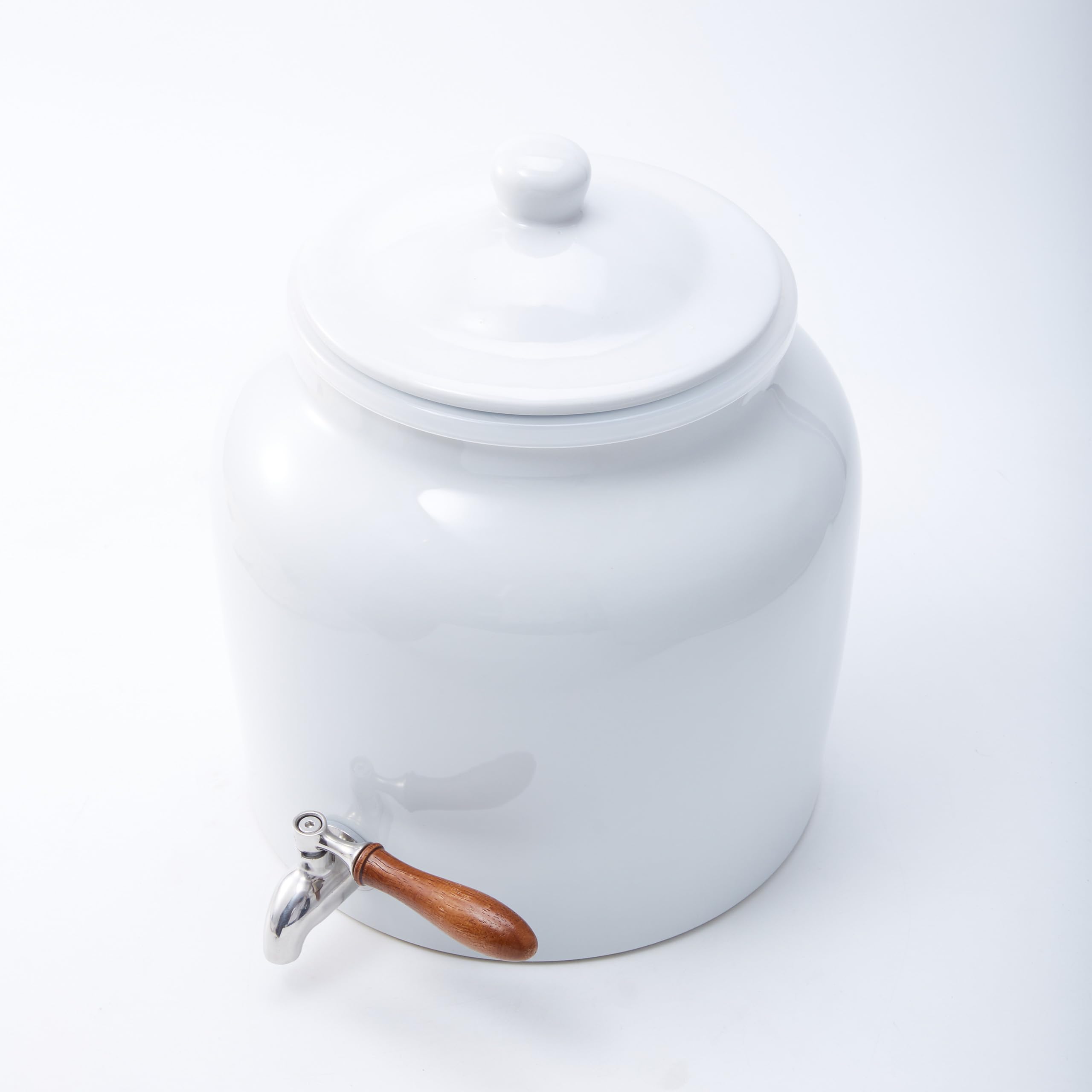 Durable ceramic construction highlighted in a side view.