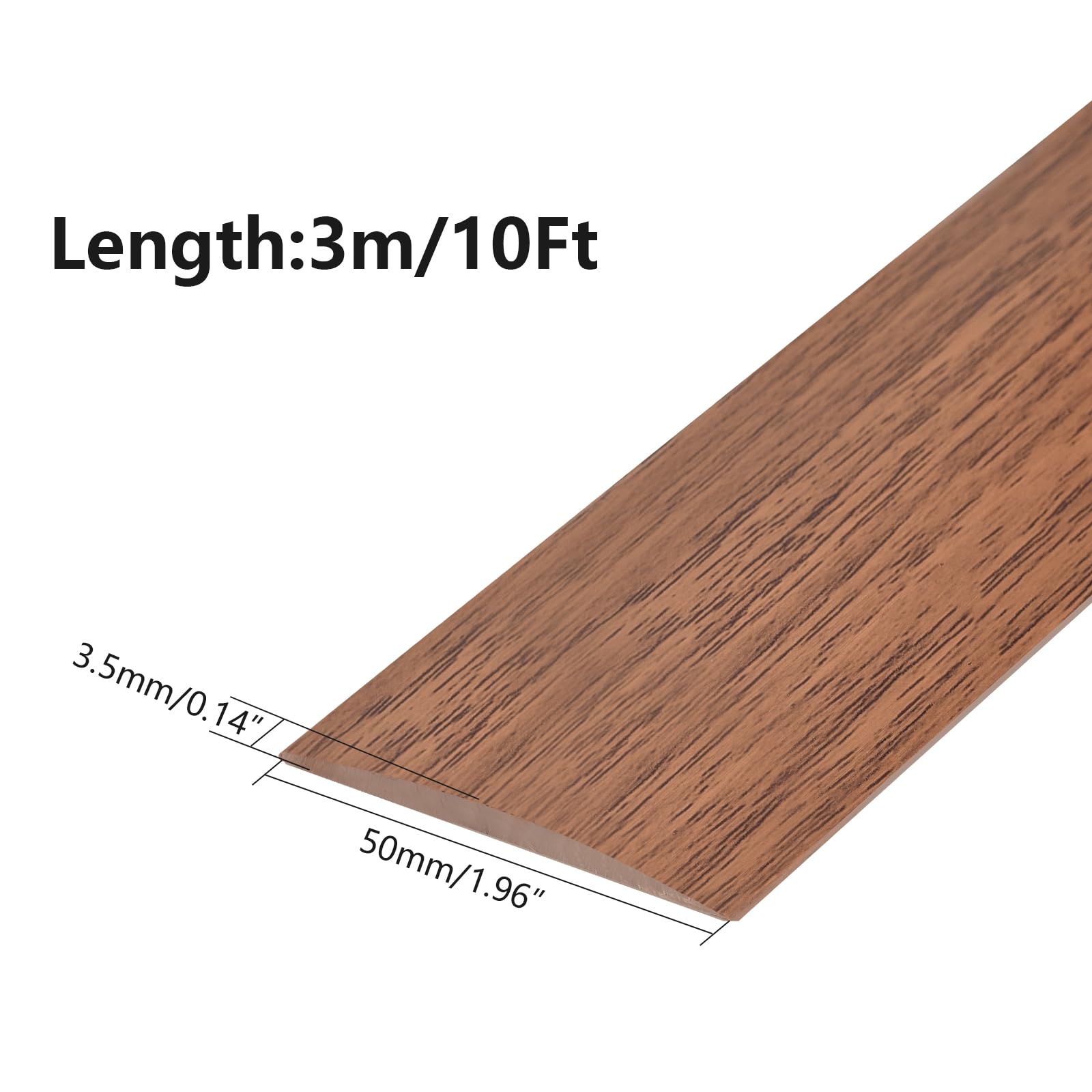 Farady floor threshold strip 5cm wide bridges laminate and vinyl floors smoothly.