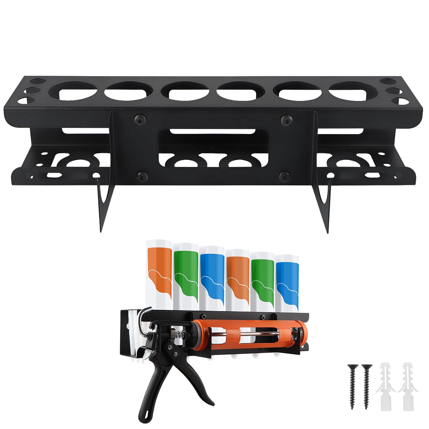 Fardtry caulking gun holder wall mount keeps gun within easy reach