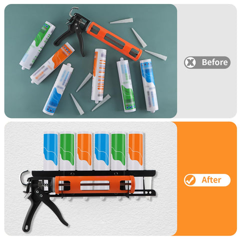 Fardtry caulking nozzle holders organize cleaning tools for faster sessions