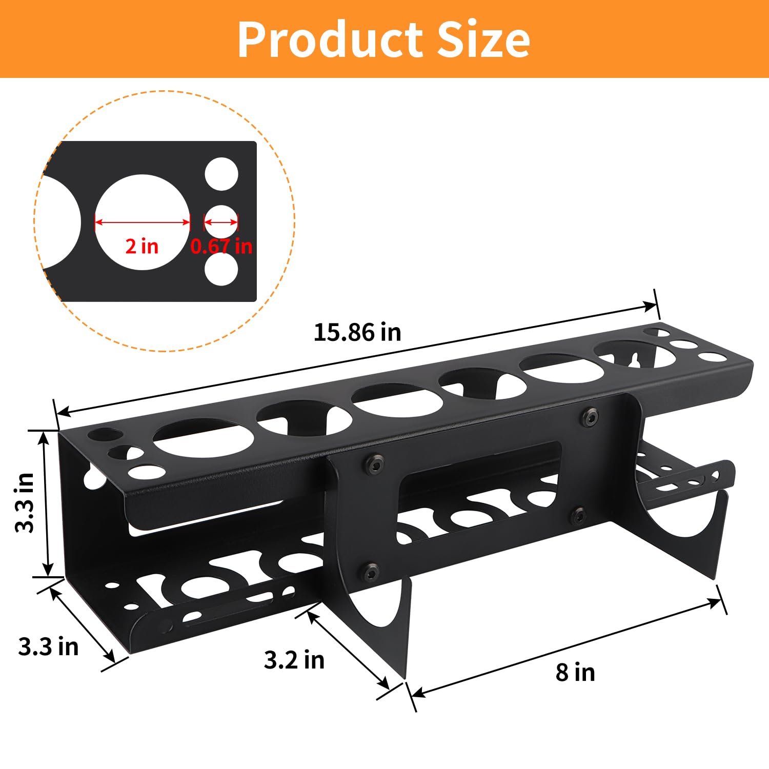 Fardtry caulking tube storage rack neatly holds six tubes for quick access
