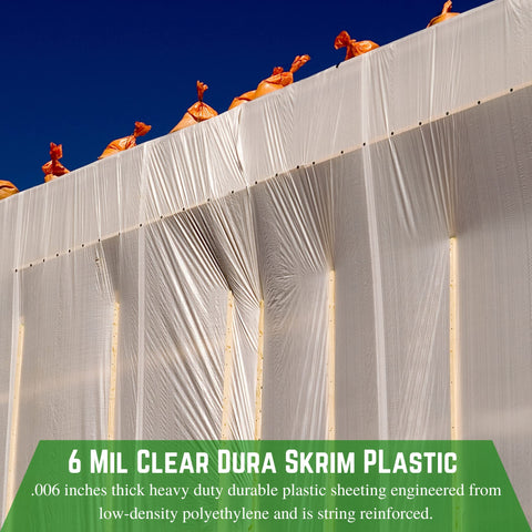 Dura Skrim vapor barrier polyethylene helps control moisture on worksites.