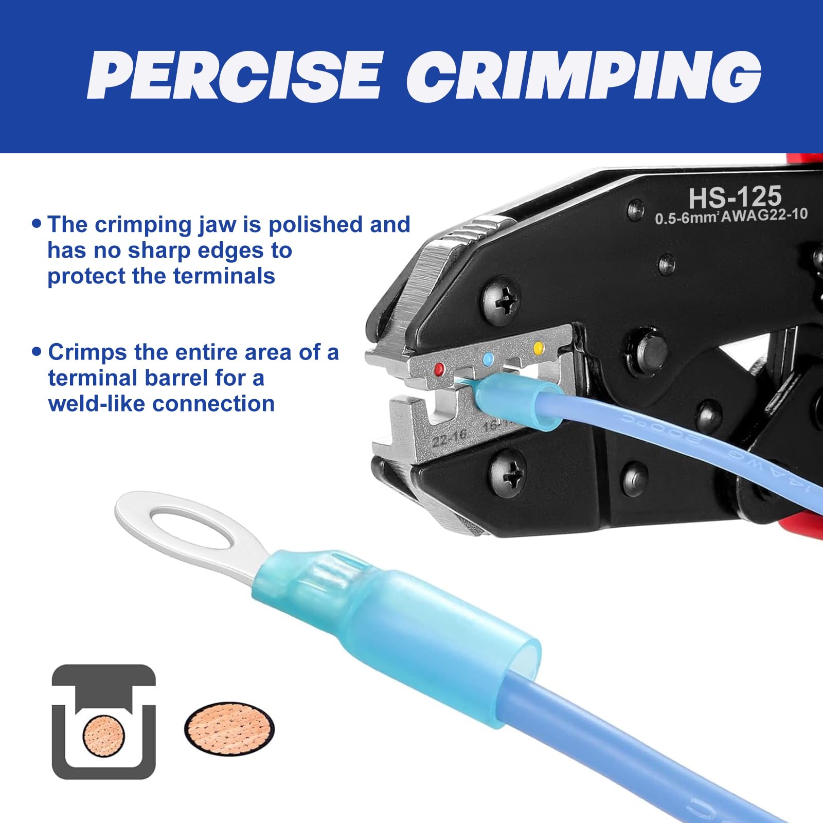 FarmNix insulated nylon terminal die supports insulated wire terminals.
