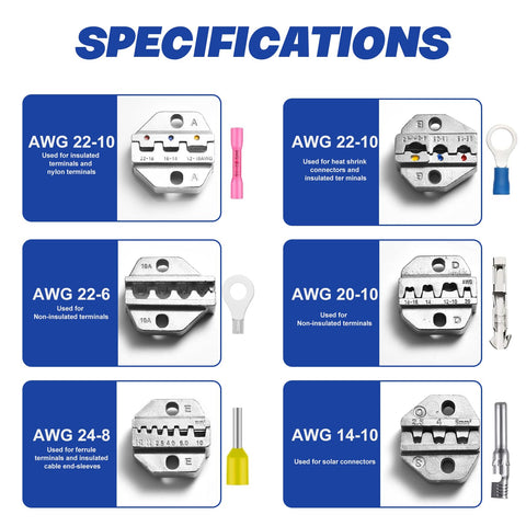 FarmNix ratcheting crimping tool enables complete cycles for secure connections.