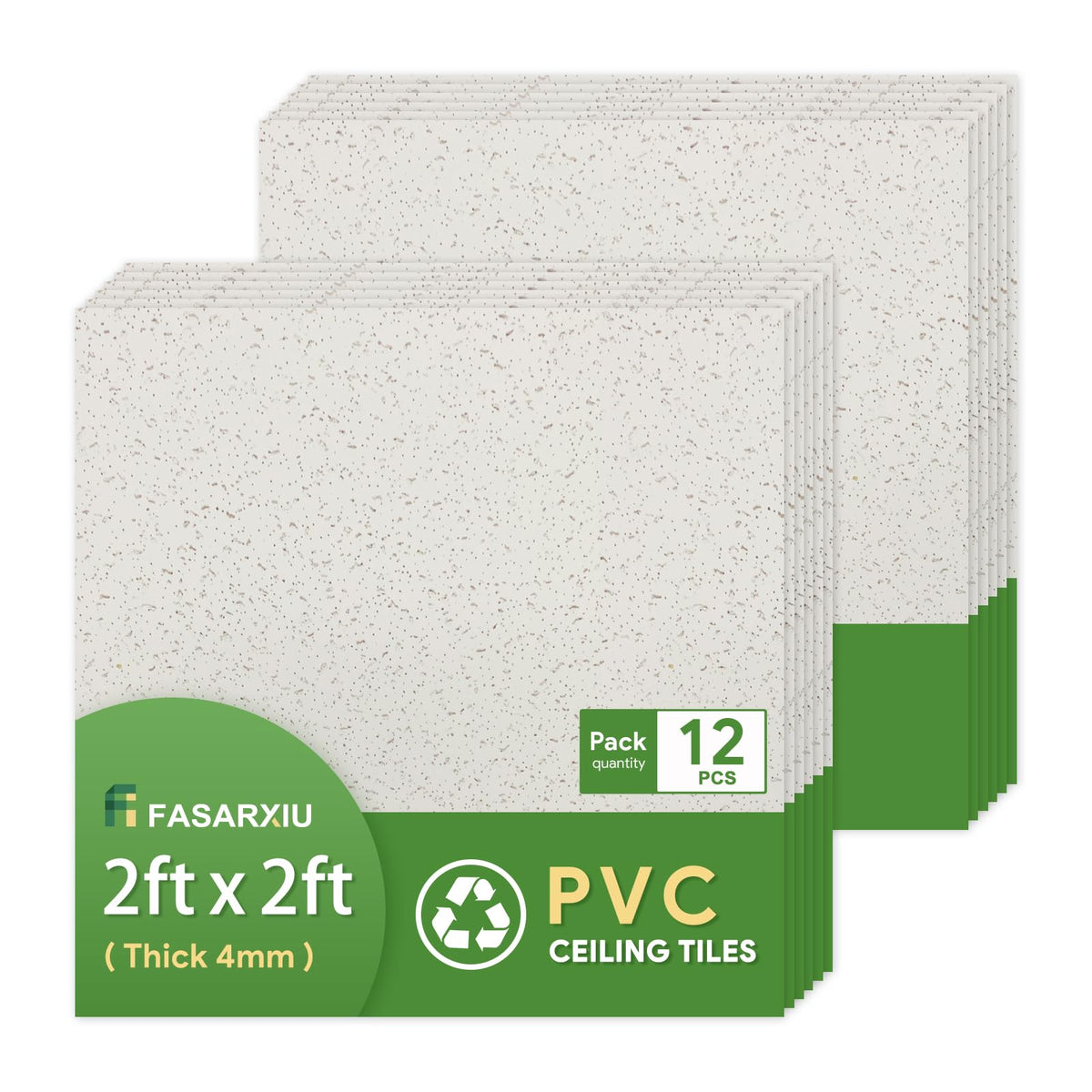 Fasarxiu 24x24 printed pro ceiling tile waterproof—durable and easy to clean.