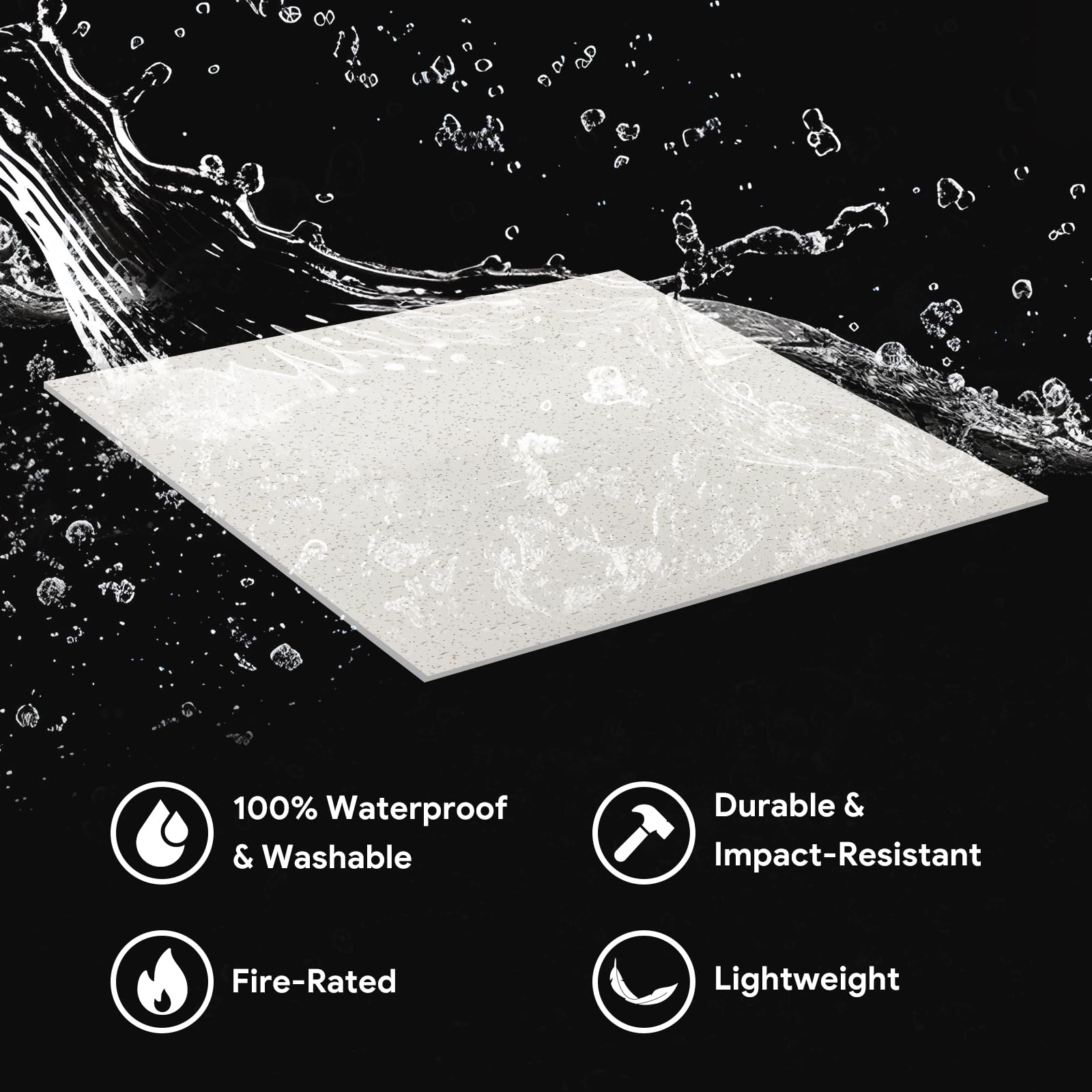 Fasarxiu 24x24 washable ceiling tile—easy maintenance in busy areas.
