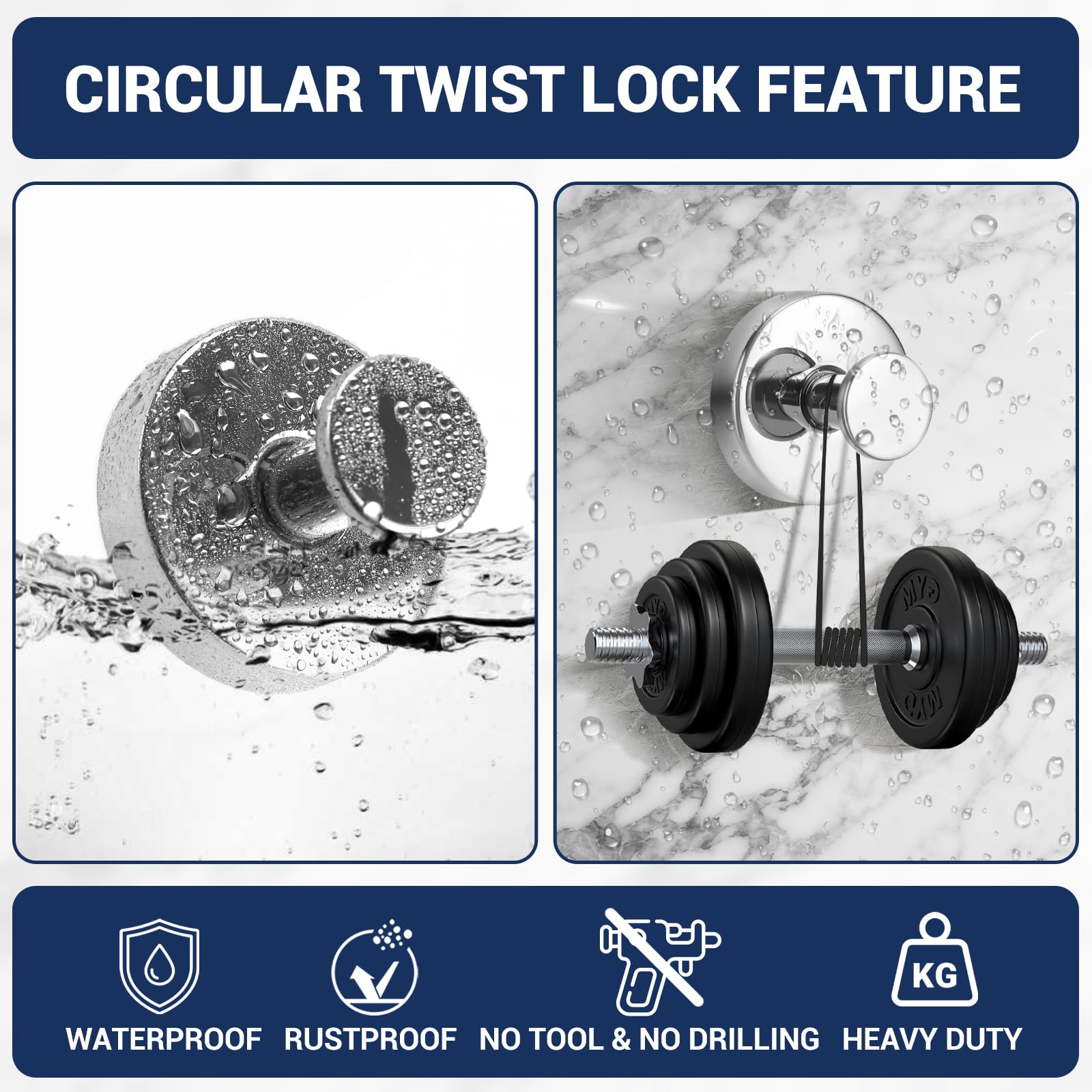 Fasbeu suction cup hooks on glass and mirror are rustproof and easy to reposition