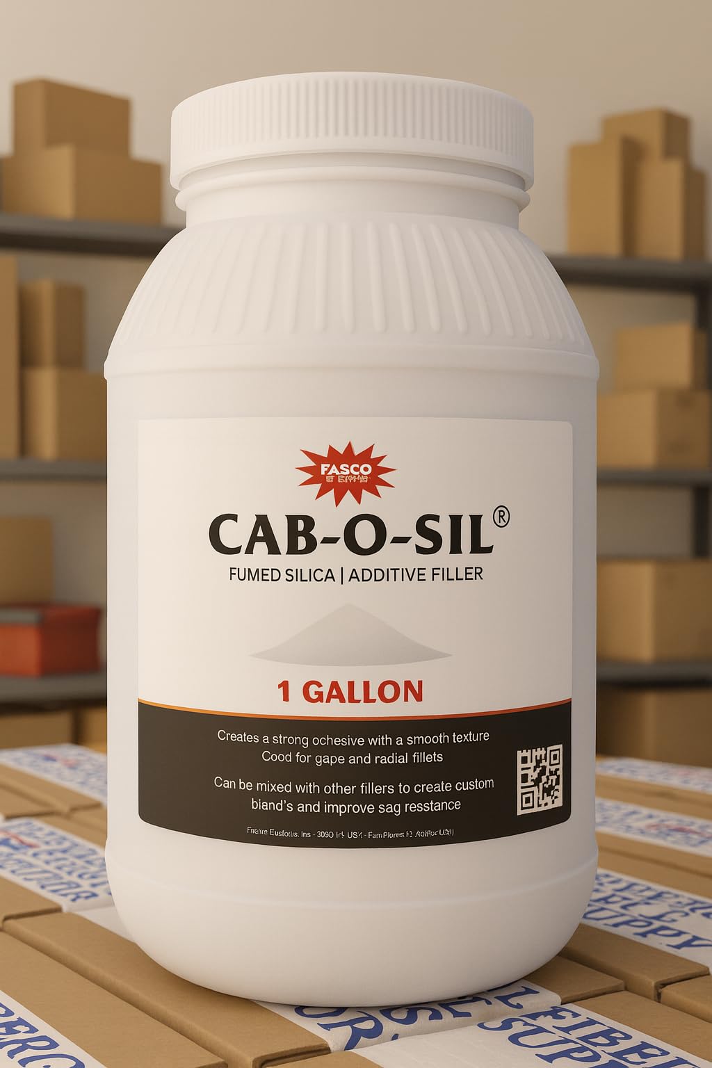 Fasco Cabosil thickener for paints and varnishes to improve consistency.