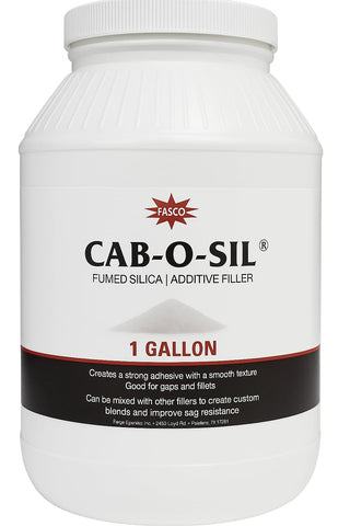 Fasco Cabosil thickening powder increases epoxy viscosity and helps prevent sagging.