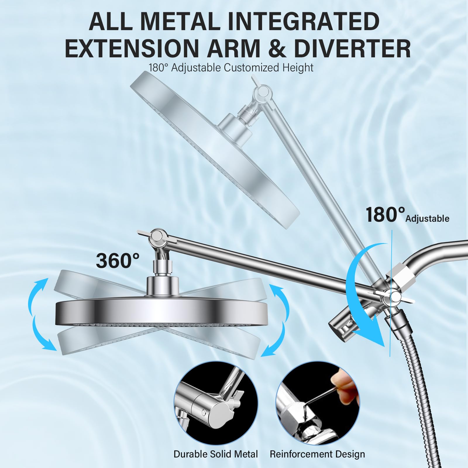FASDUNT 11-inch extension arm lets you set the perfect height and angle