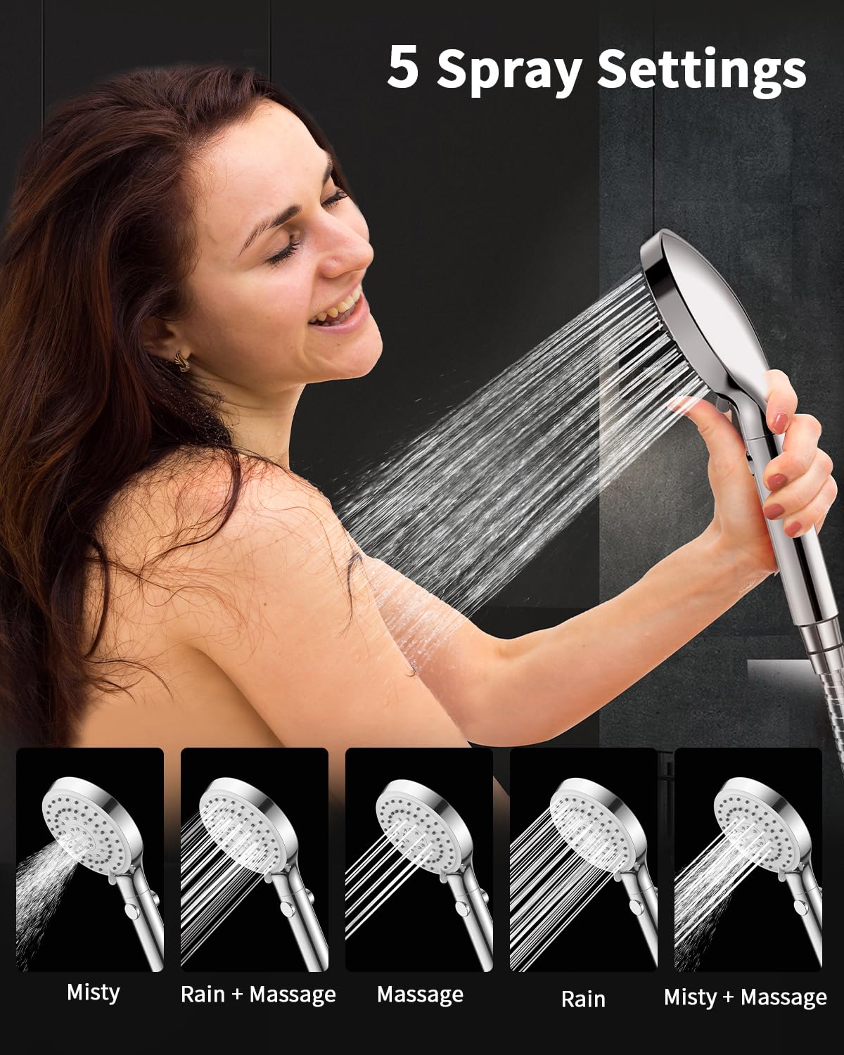 FASDUNT 80-inch stainless steel hose adds reach and mobility