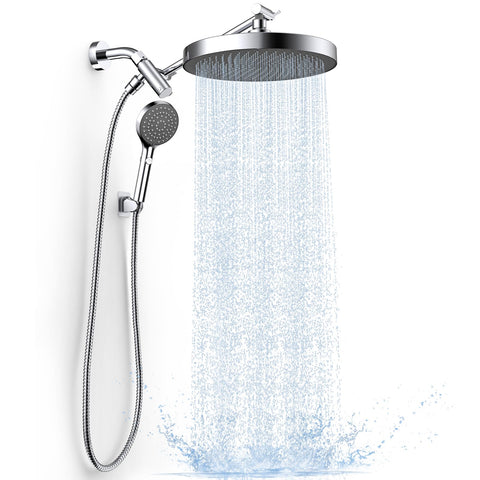 FASDUNT high pressure rain shower head provides immersive rainfall coverage for full-body rinse
