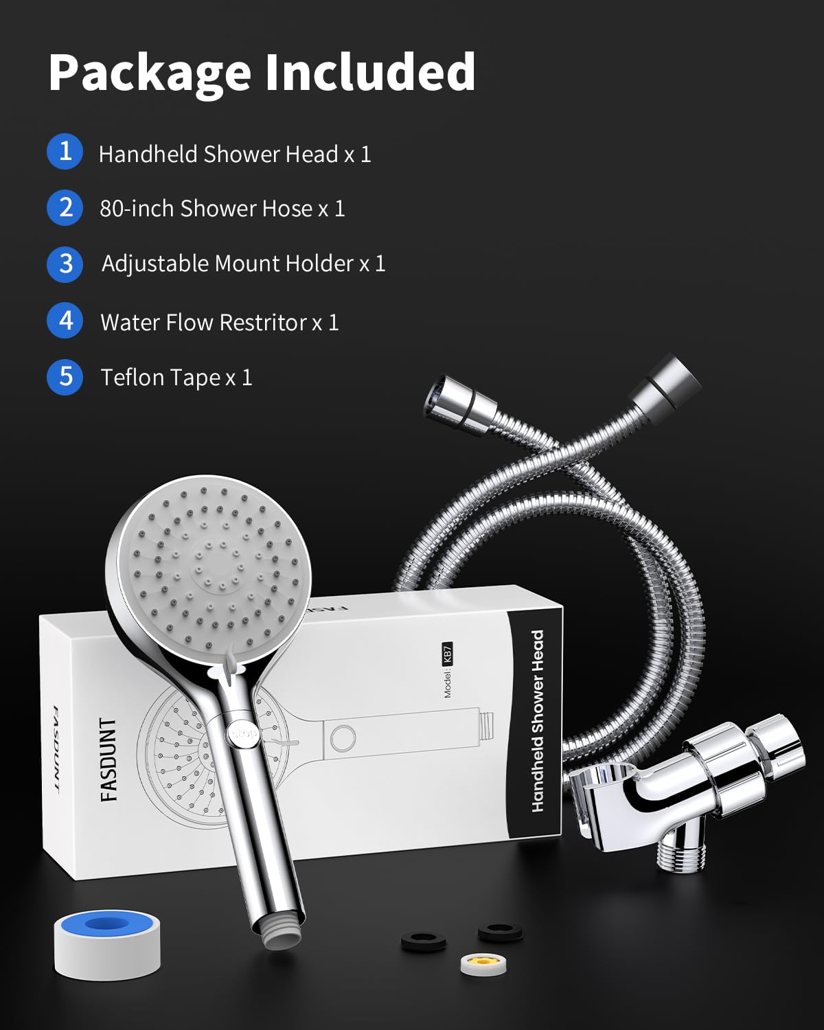 FASDUNT standard double G1/2 hose port connects easily to most systems