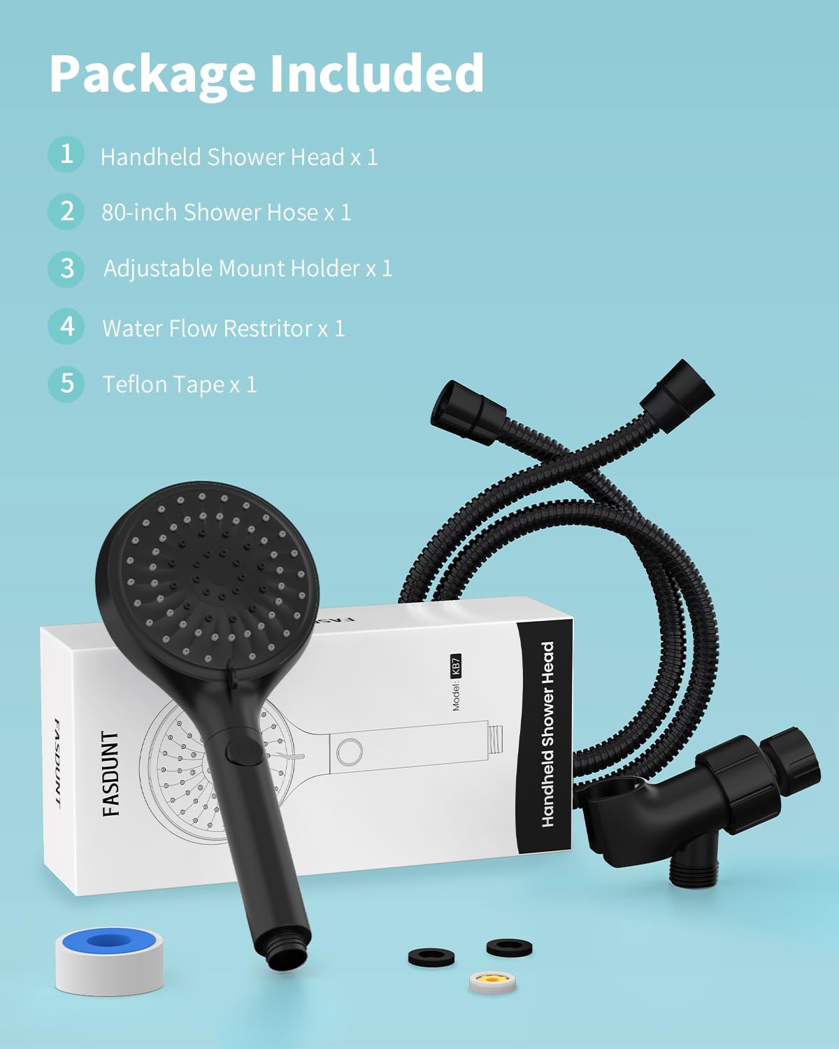 Standard G1/2 hose port compatibility for broad connectivity