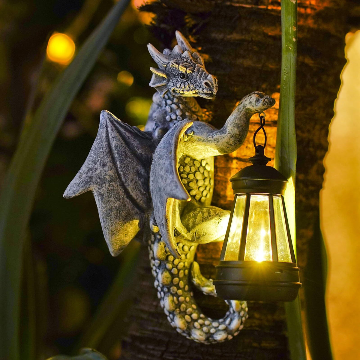 Fashionoda Dragon Tree Hugger front view shows detailed dragon scales for outdoor display