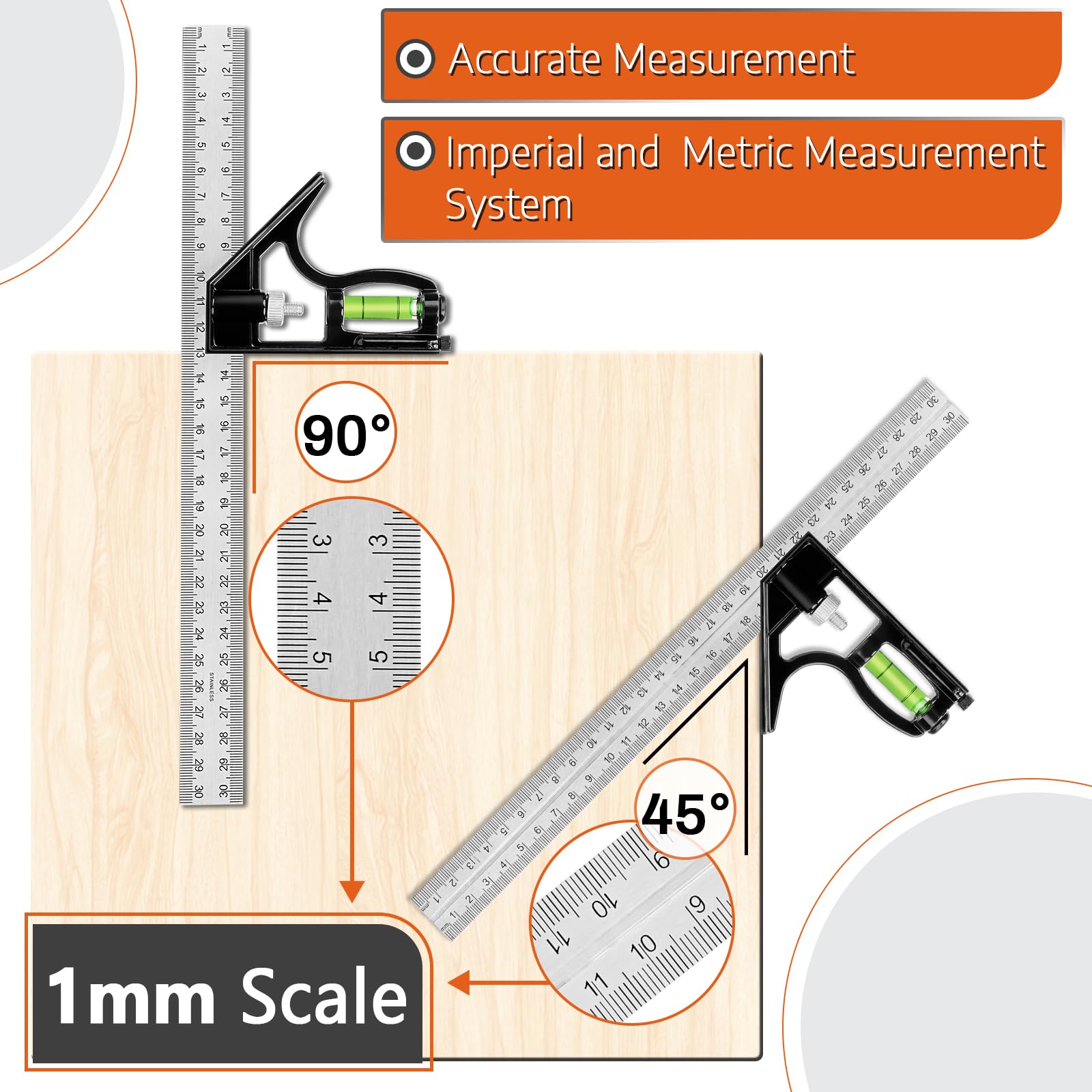 Fasouna stainless steel ruler with matte finish for durable depth checks.