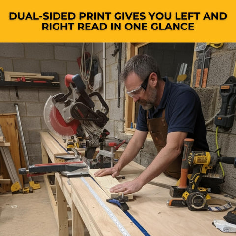 FastCap 16' dual-sided tape with left or right reading for quick visibility.