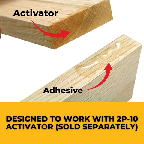 FastCap 2P-10 dries clear on wood for a seamless finish.