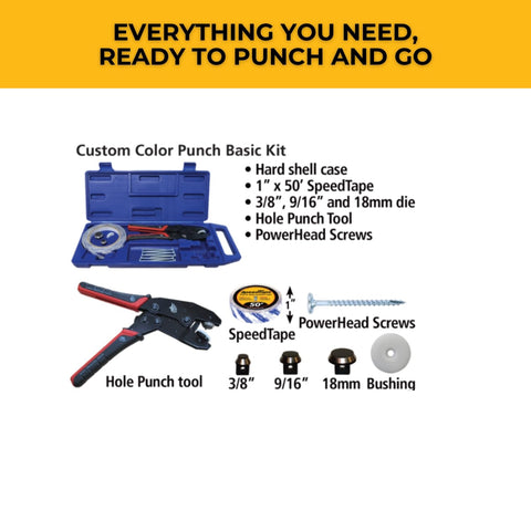 FastCap Custom Color Punch Kit Basic powerhead screws showcase precision for clean cuts