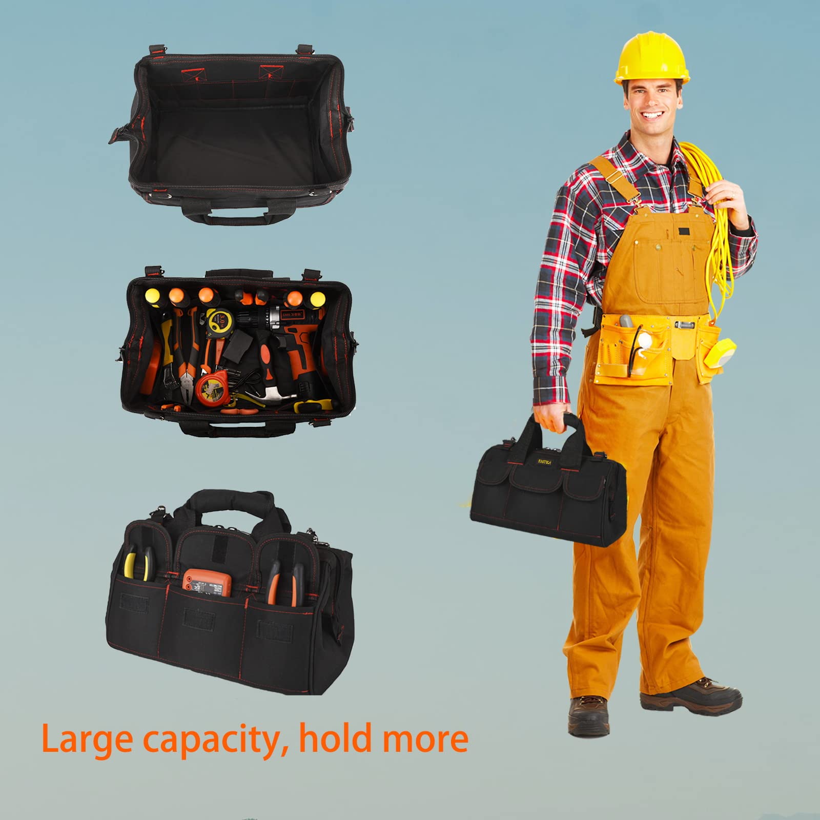 FASTech tote bag exterior pockets provide quick grab-and-go storage