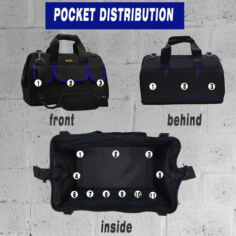 FASTECH six external pockets offer fast access to tools.