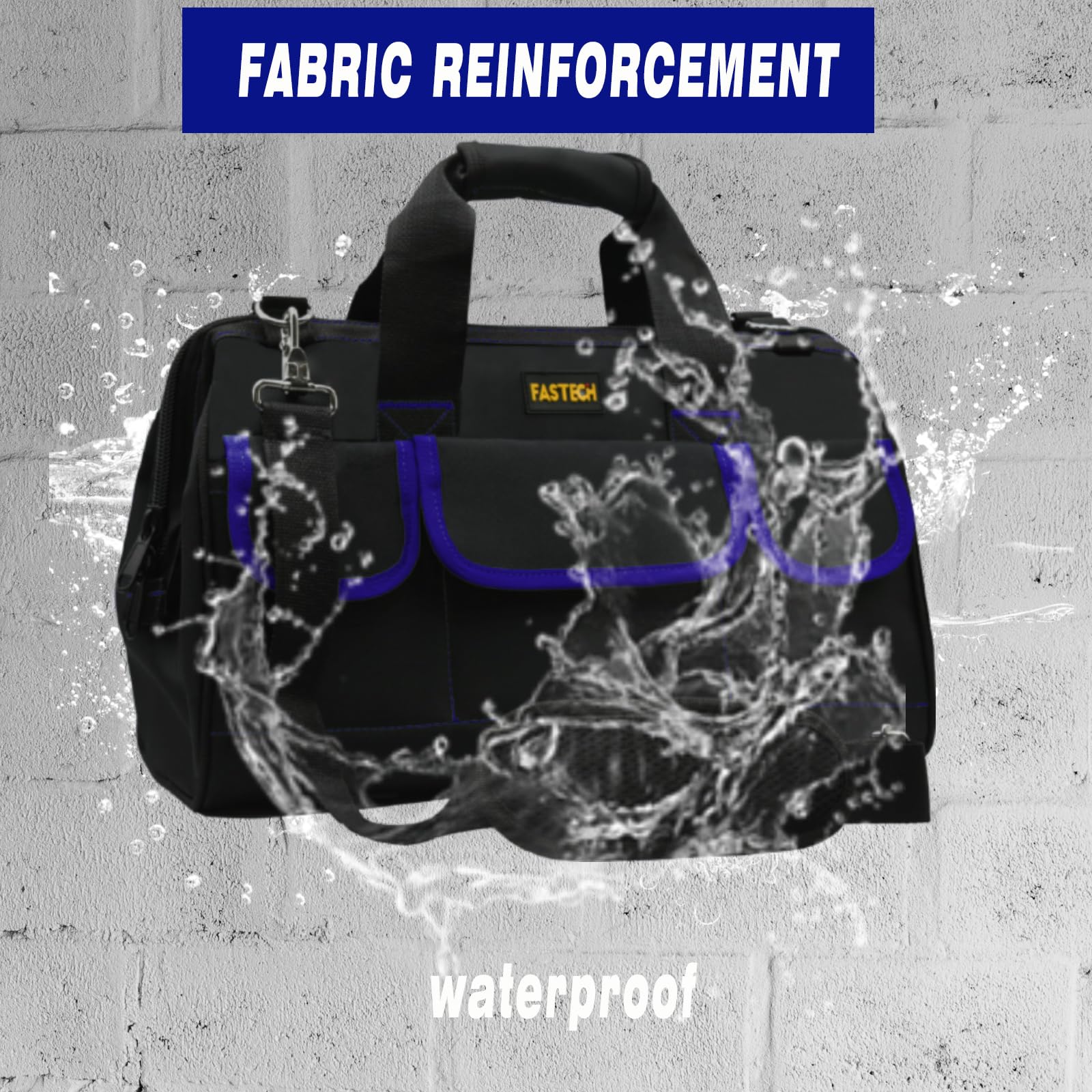 FASTECH padded shoulder straps reduce carrying strain.