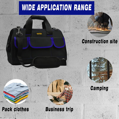 FASTECH wide mouth opening simplifies loading bulky tools.