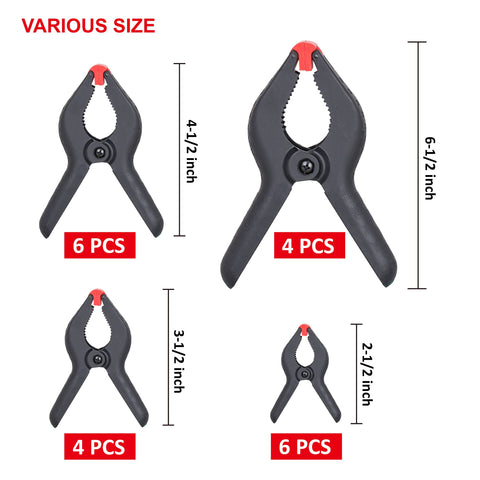 FASTPRO 4-1/2in nylon spring clamp ideal for mid-size gluing tasks.