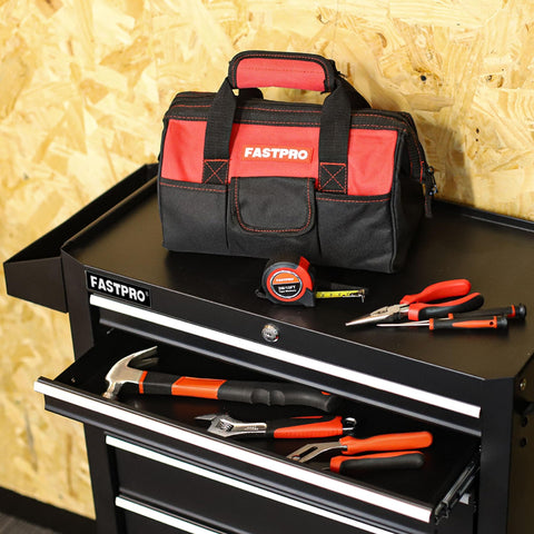 FASTPRO 220-Piece Tool Set adjustable wrench ready for tasks