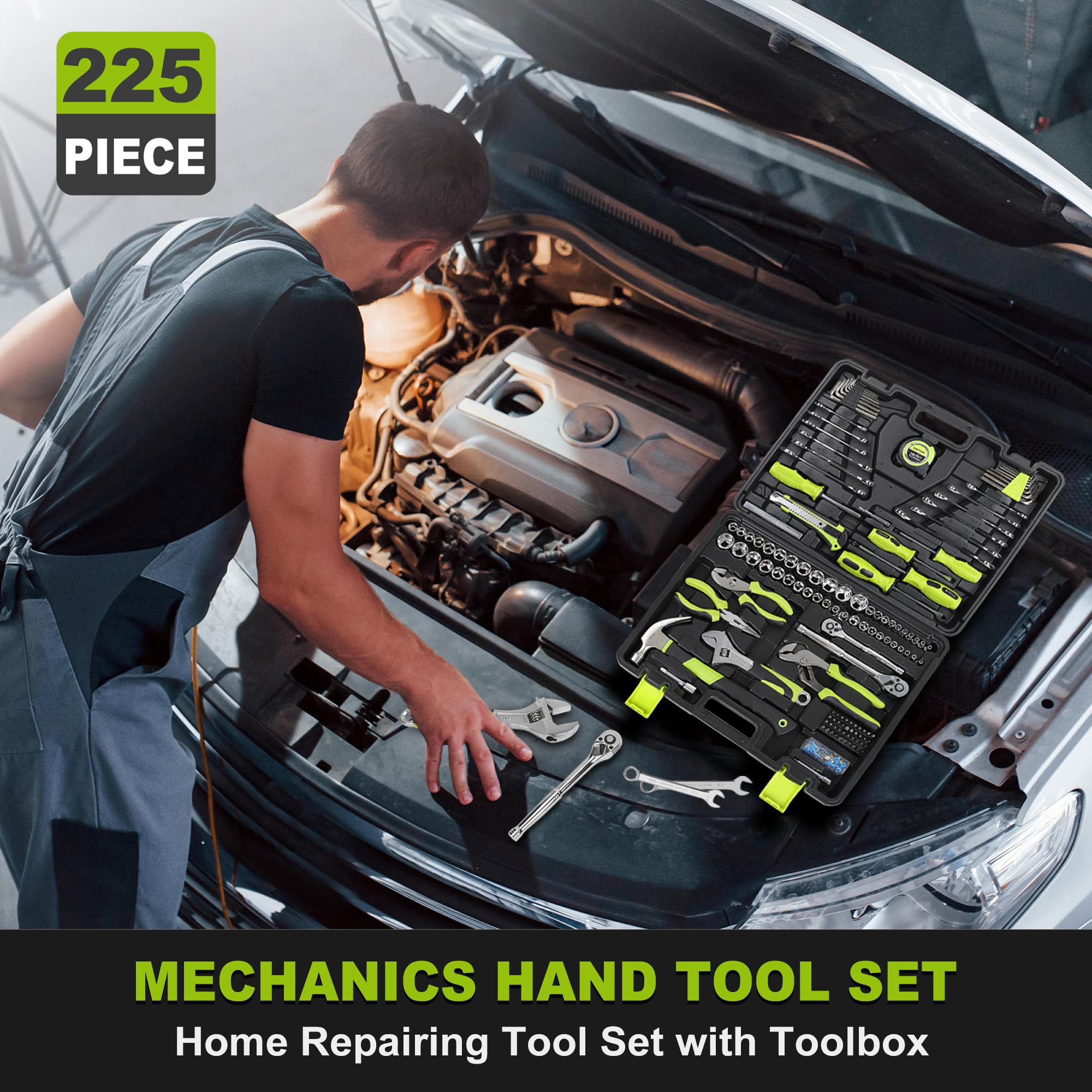 FASTPRO sockets and wrenches for versatile home and auto repairs.