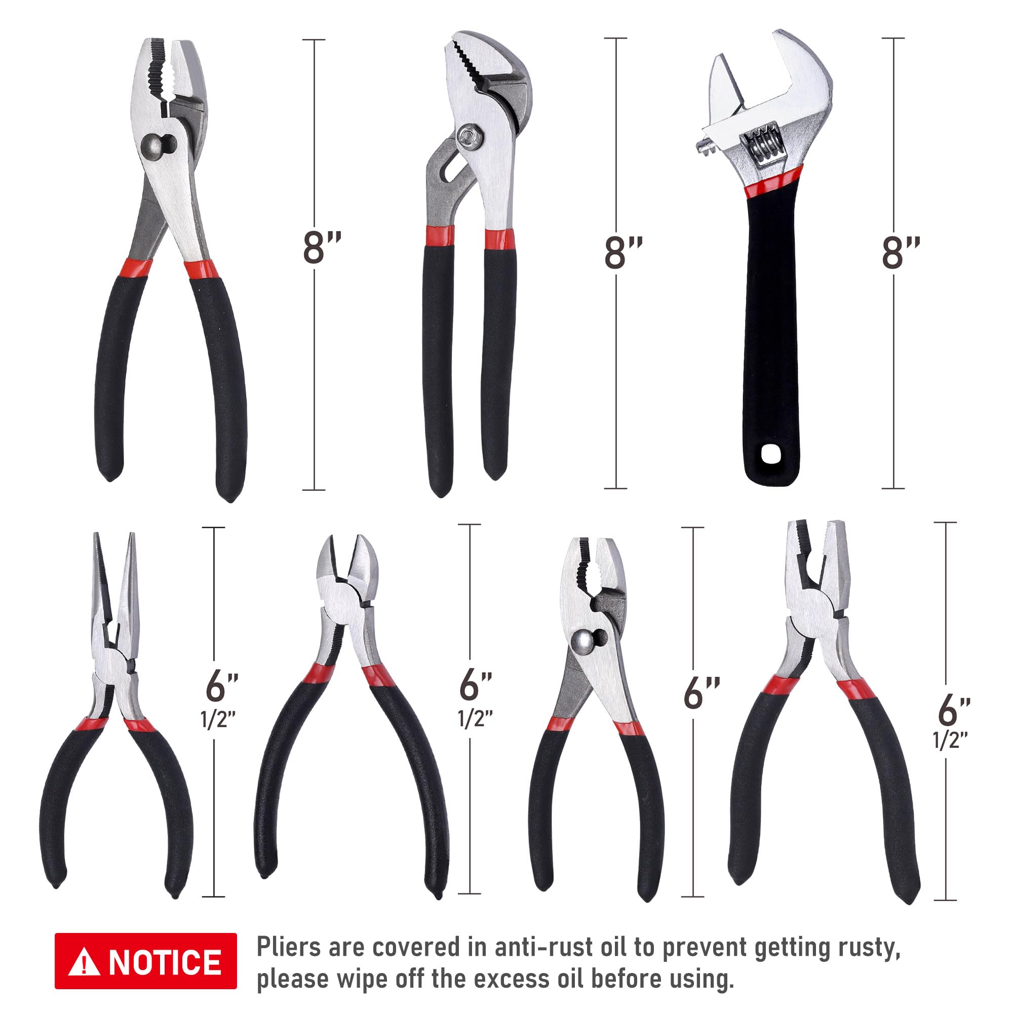 FASTPRO 8-inch adjustable-wrench close-up for precise grip