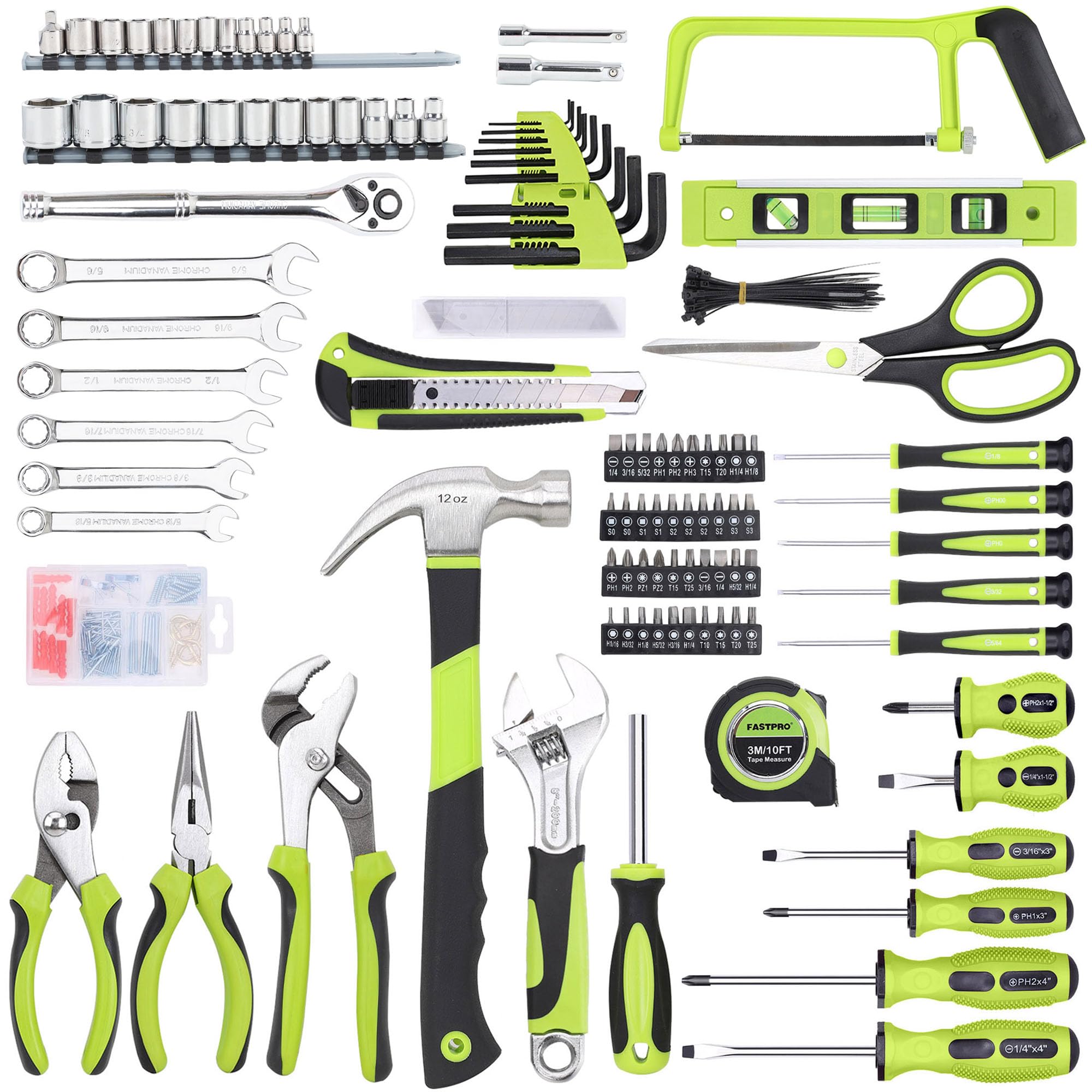 FASTPRO chrome-plated sockets and wrenches for durable automotive repairs.