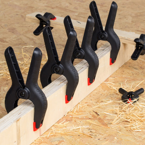 FASTPRO clamp organizer bag keeps clamps organized and portable.