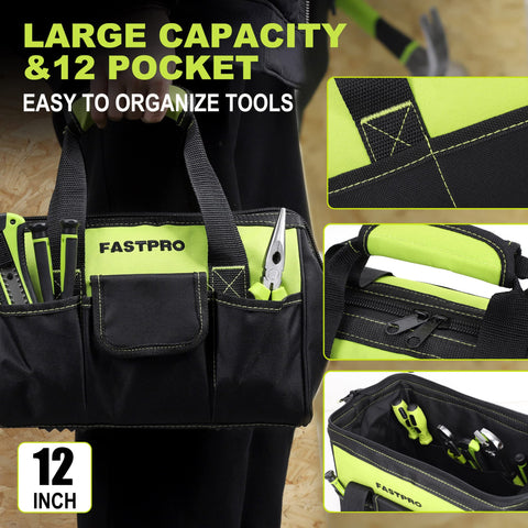 FASTPRO bag interior and exterior pockets layout for organized storage.